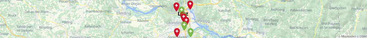 Map view for Pharmacy emergency services nearby Linz  (Stadt) (Oberösterreich)